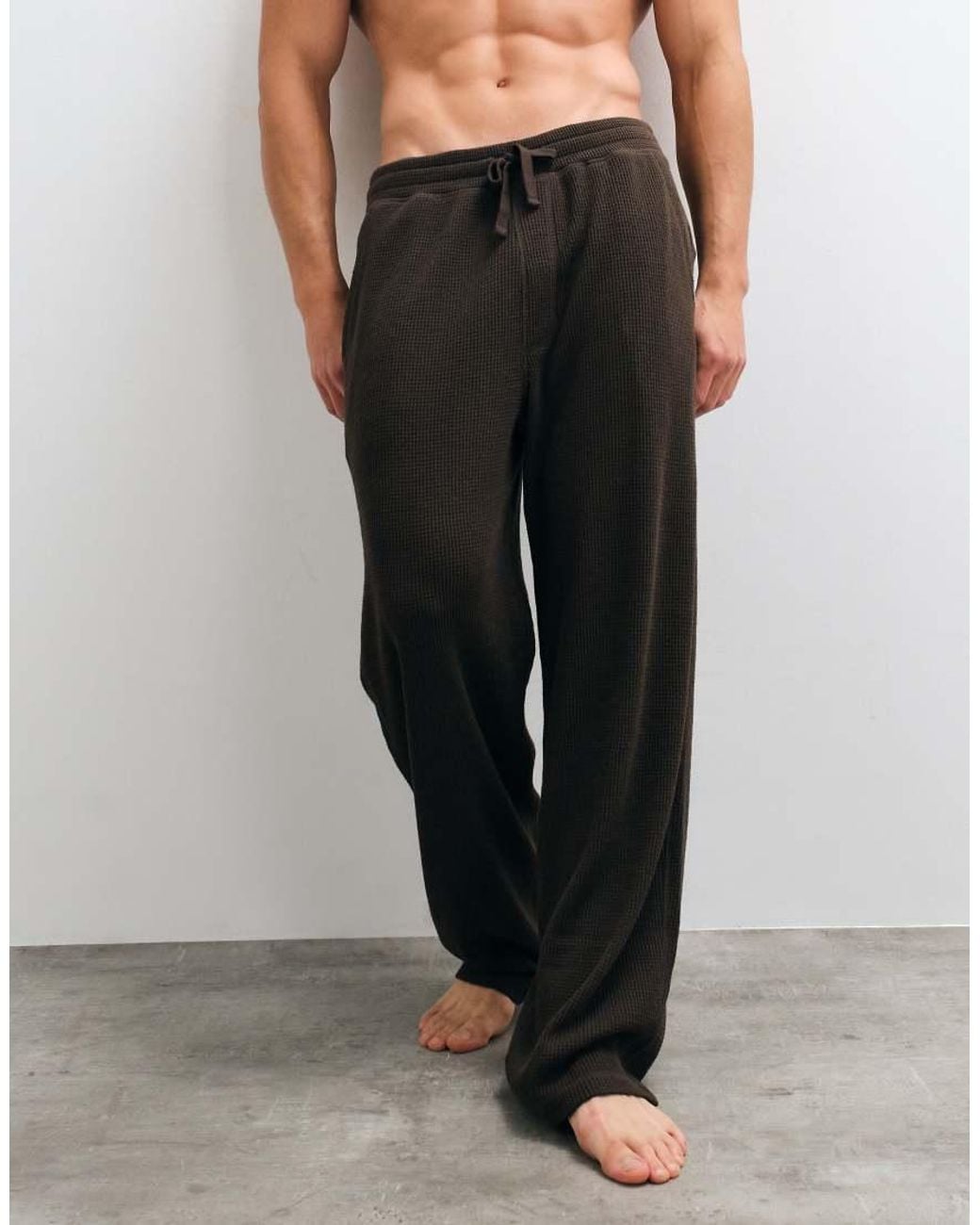 Hollister Multicolor baggy Waffle Pyjama Bottoms for men