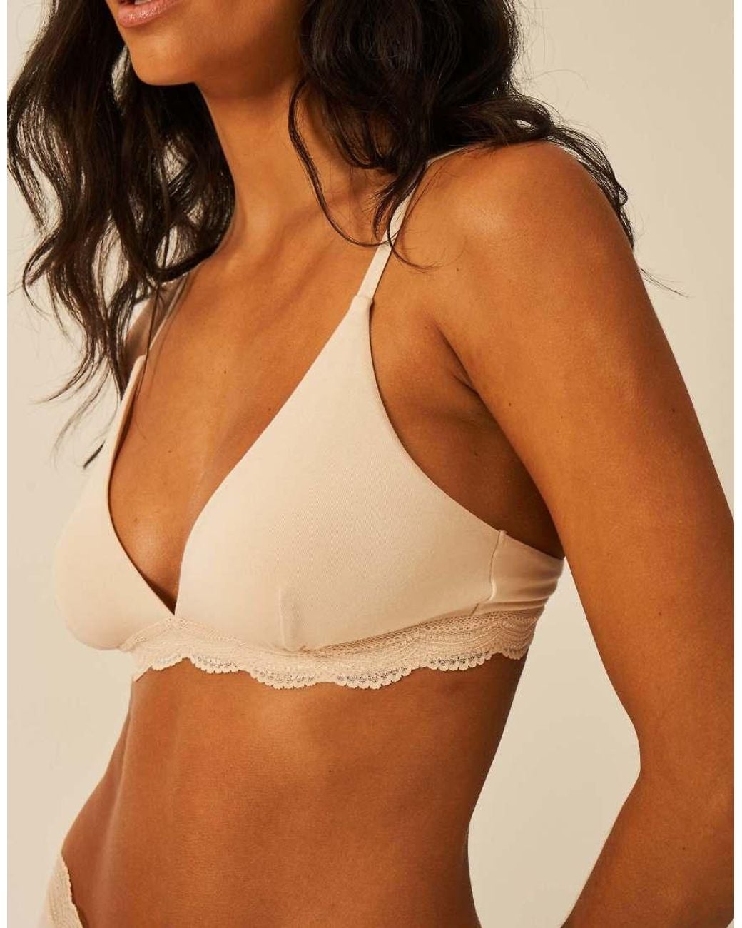 Stripe & Stare Brown Triangle Lace Bra