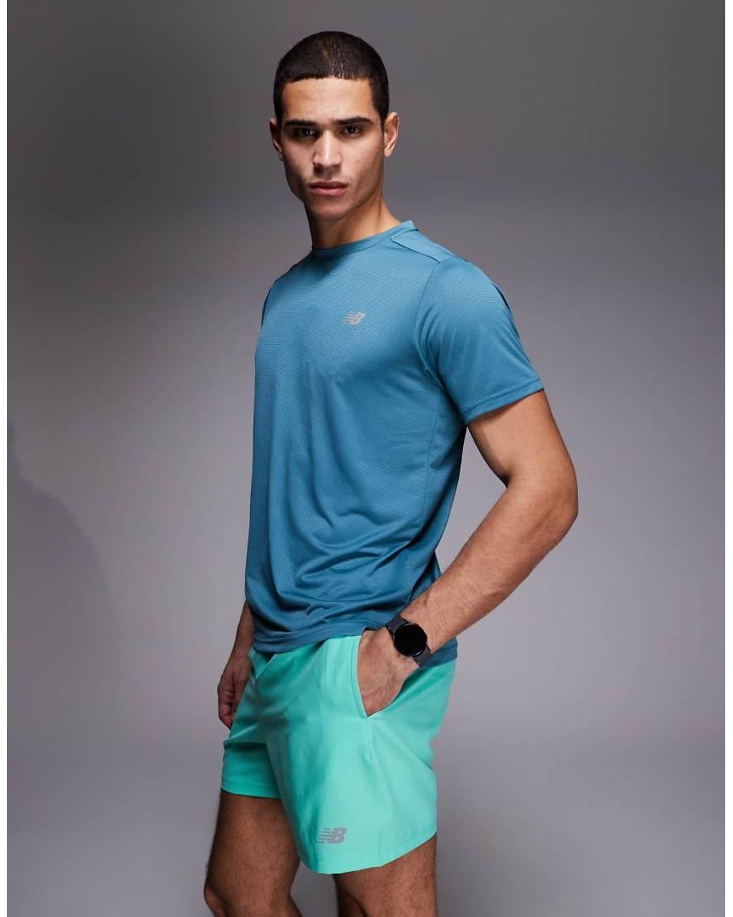 New Balance Blue Sport Essentials 5 Inch Shorts for men
