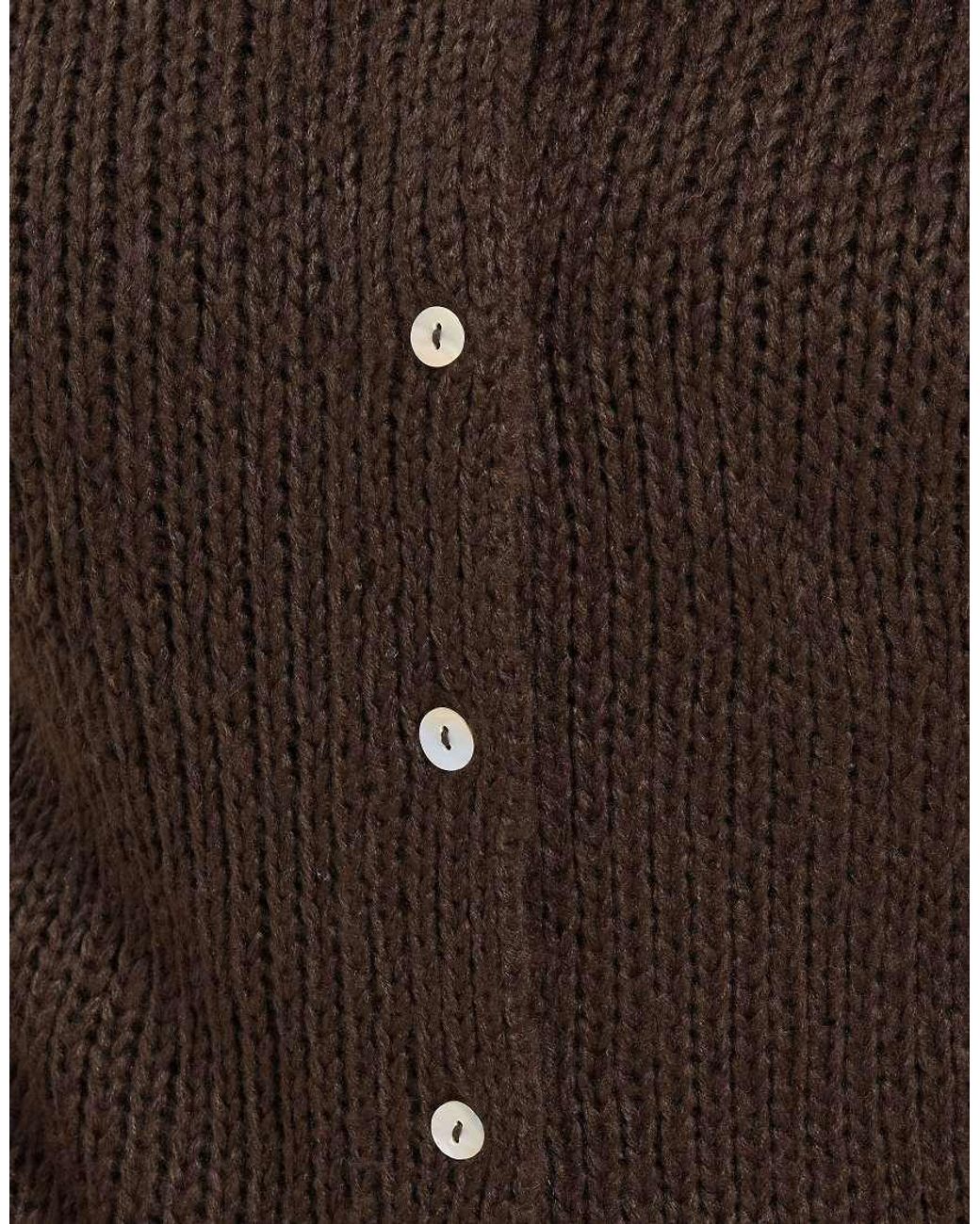 Yours Clothing Brown Short Sleeve Knitted Cardigan