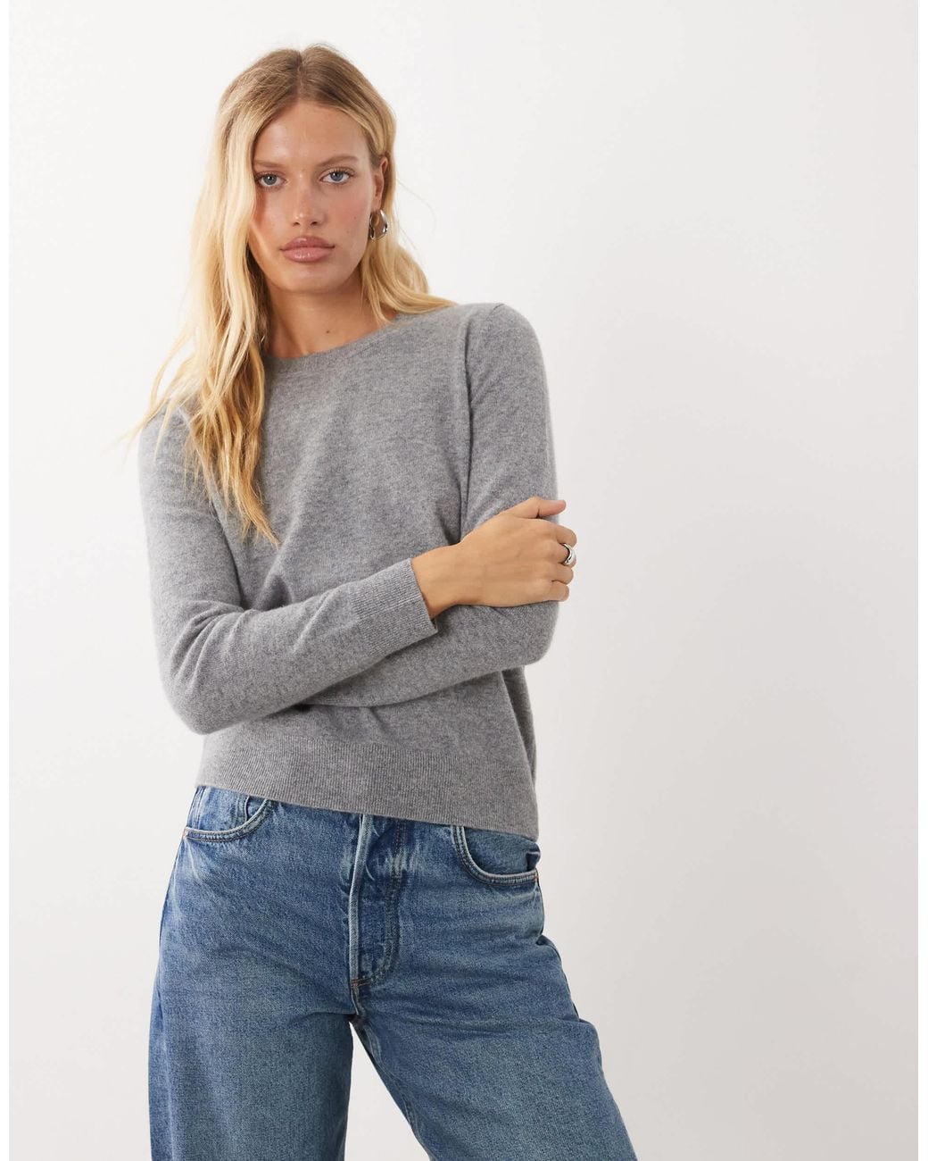 Mango Gray Knitted Sweater