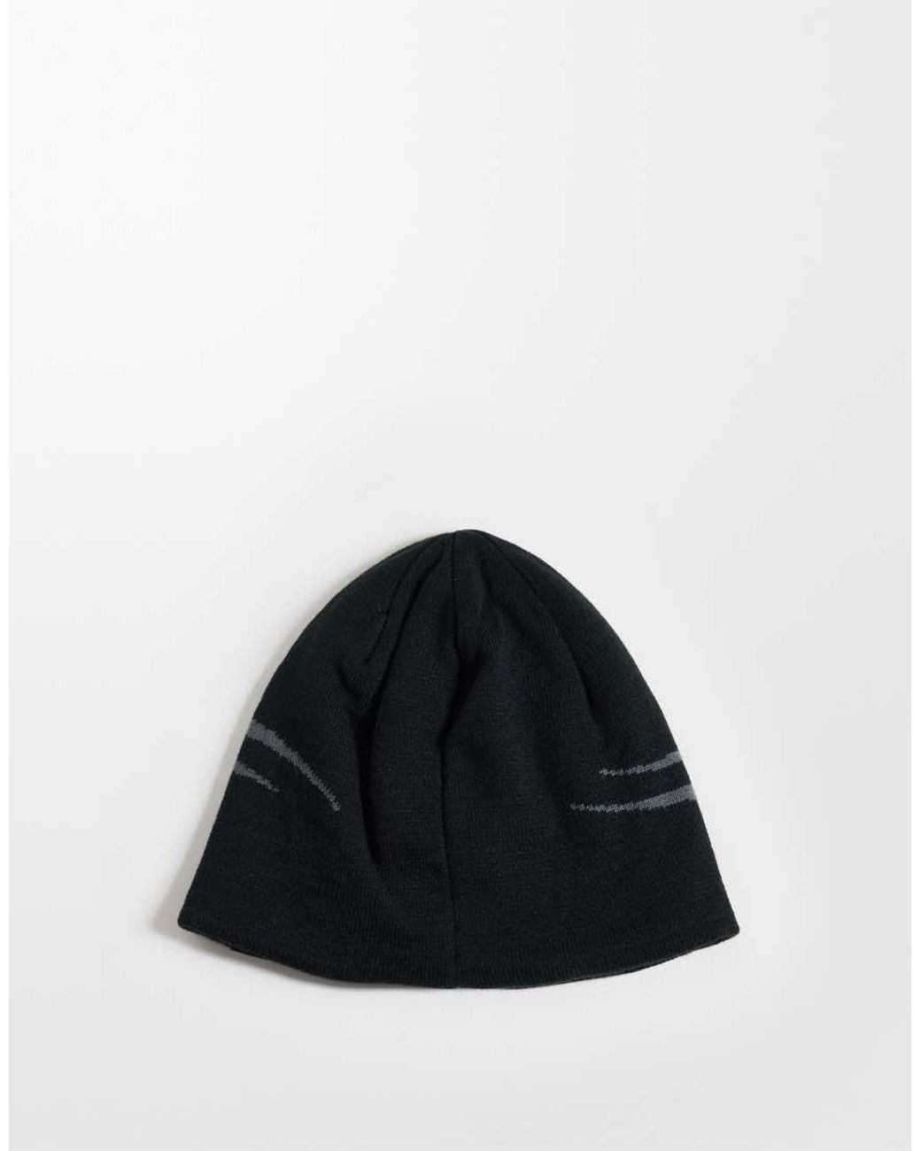 Hollister Black Knitted Graphic Beanie for men