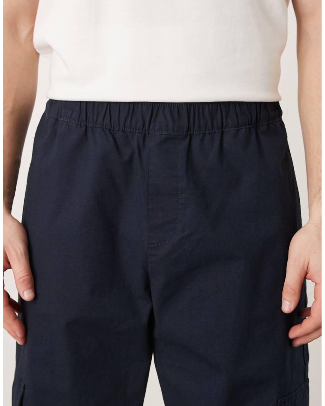 ASOS Blue Tapered Cargo Trousers for men
