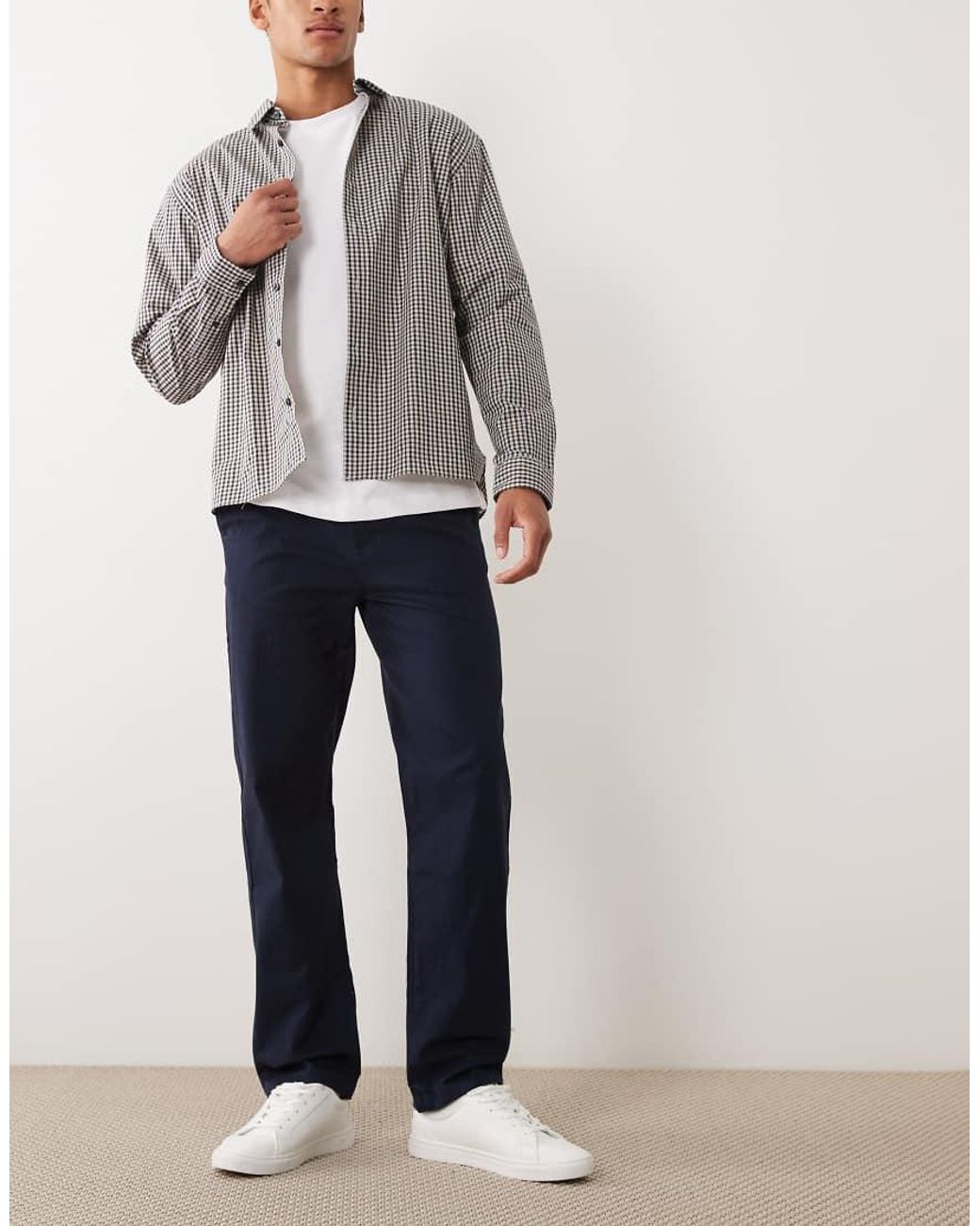 ASOS Black 2 Pack Straight Chinos for men