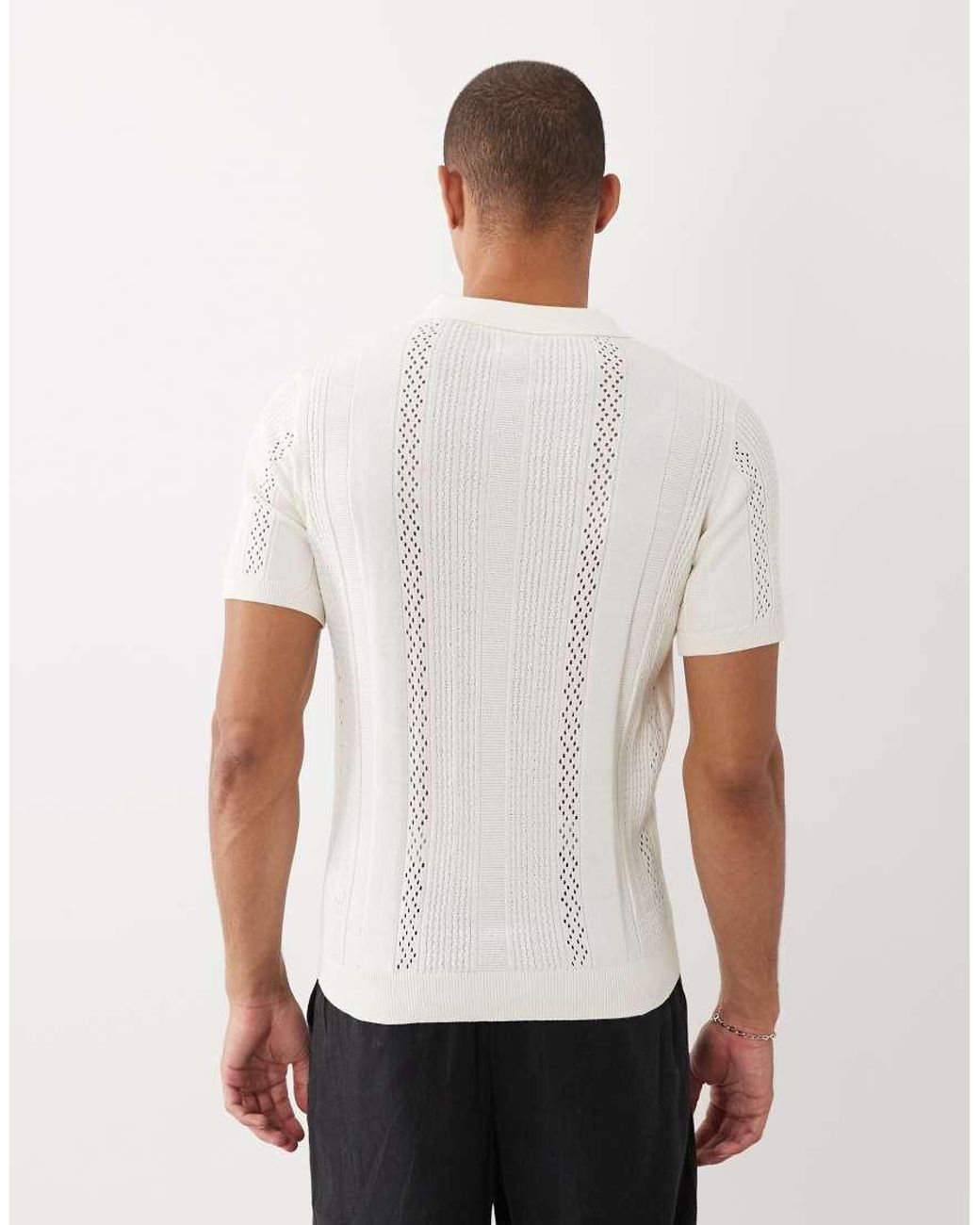 Polo A Maniche Corte di Threadbare in White da Uomo