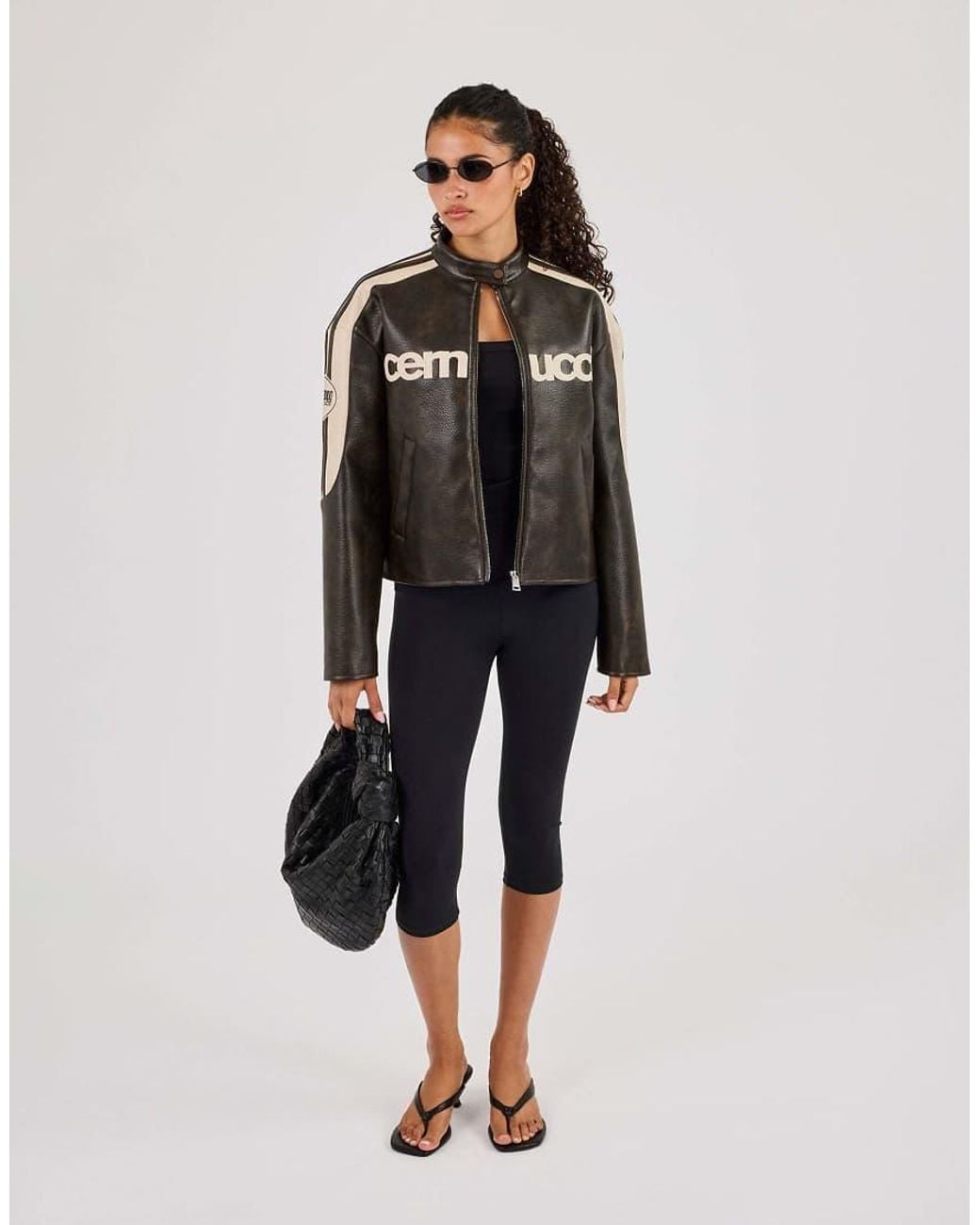 CERNUCCI Black Pu Moto Jacket