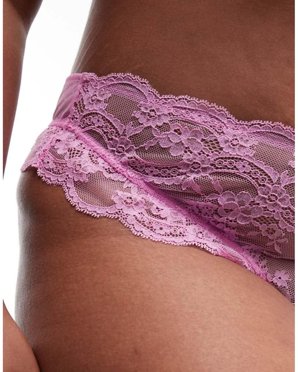 ASOS Red Asos Design Curve Lola Lace Thong