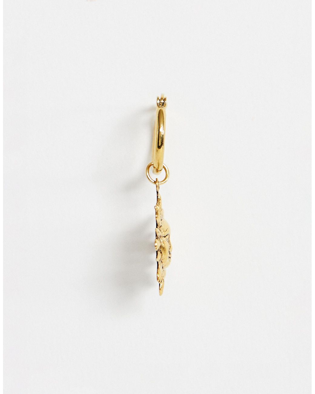 Orecchini a cerchio con punte placcati in oro 18k: pendenti in argento sterling a forma di raggio di sole - Italia