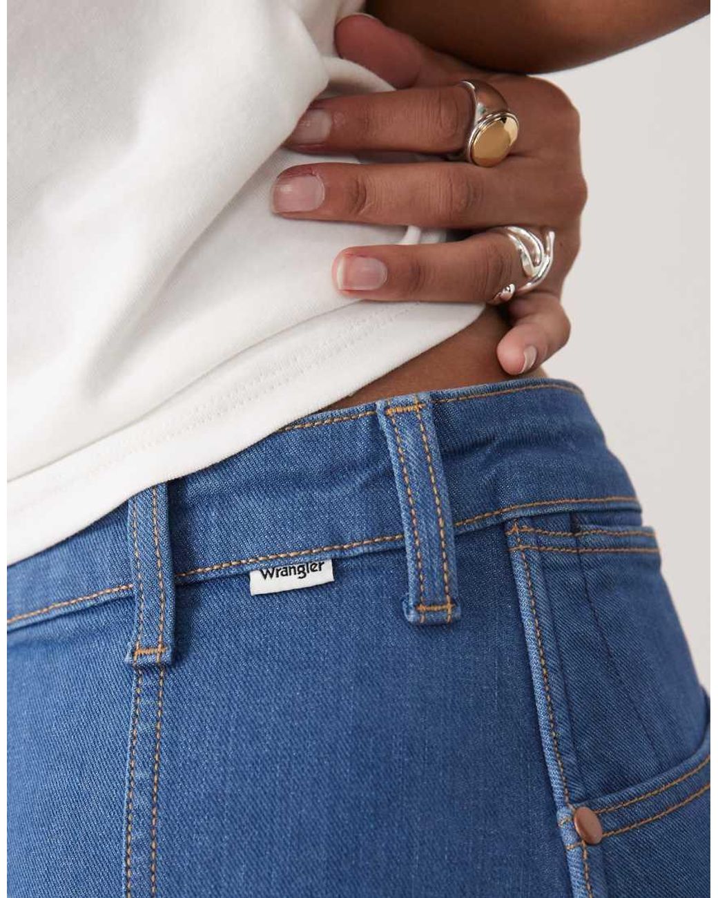 Wrangler Blue Basque Waist Maxi Denim Skirt