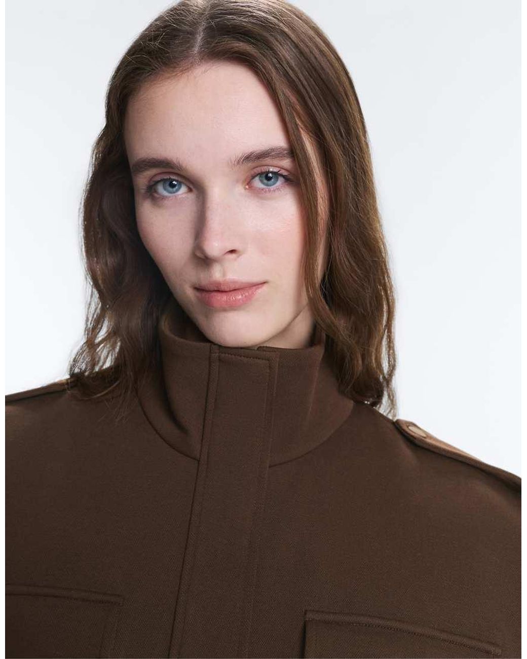 Oysho Brown Utility Piqué Gilet With Cotton Belt