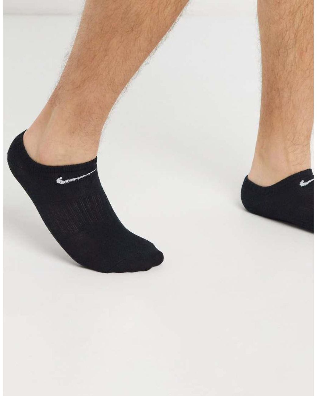 Nike Black 3 Pack Unisex Trainer Socks for men