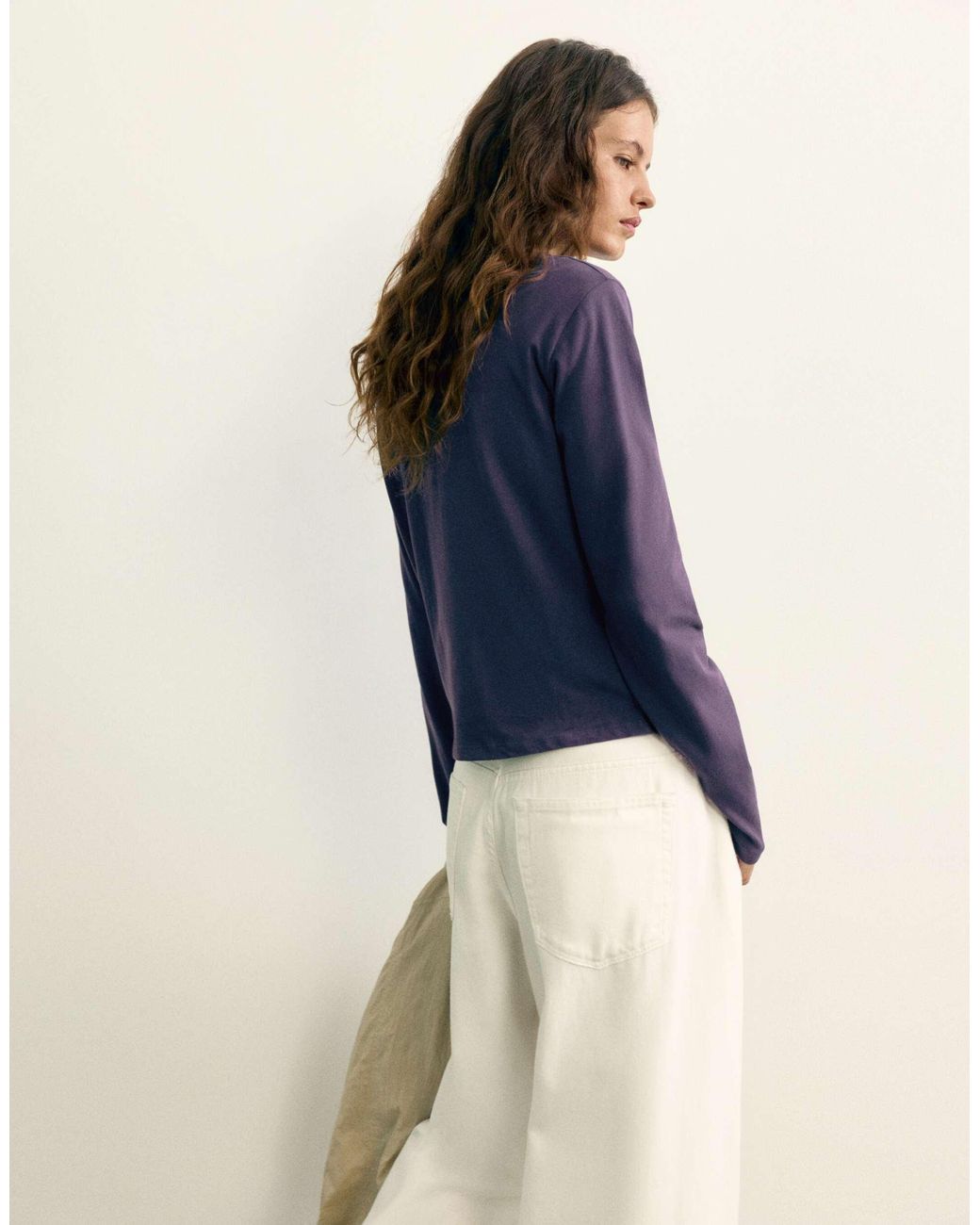 Pull&Bear Blue Langarm-polohemd