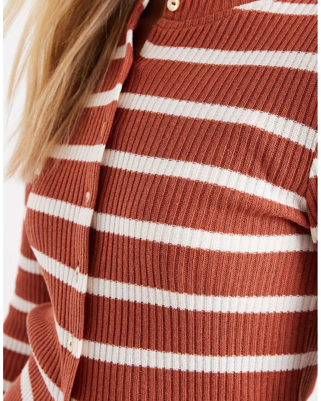 ASOS Red Long Sleeve Ribbed Cardigan