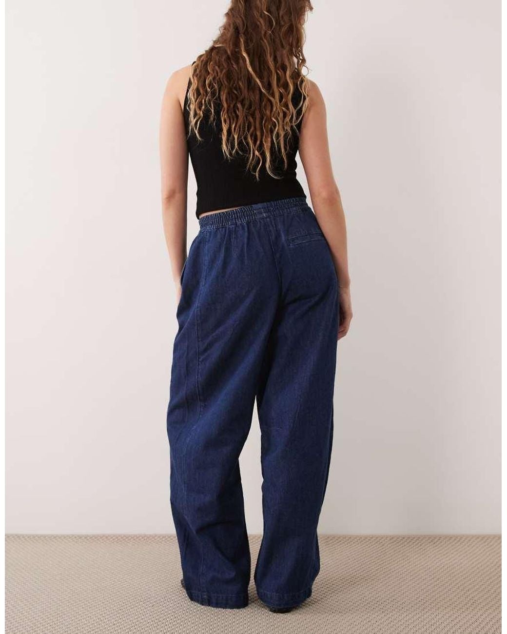 ARKET Blue Soft Denim Barrel Leag Jeans