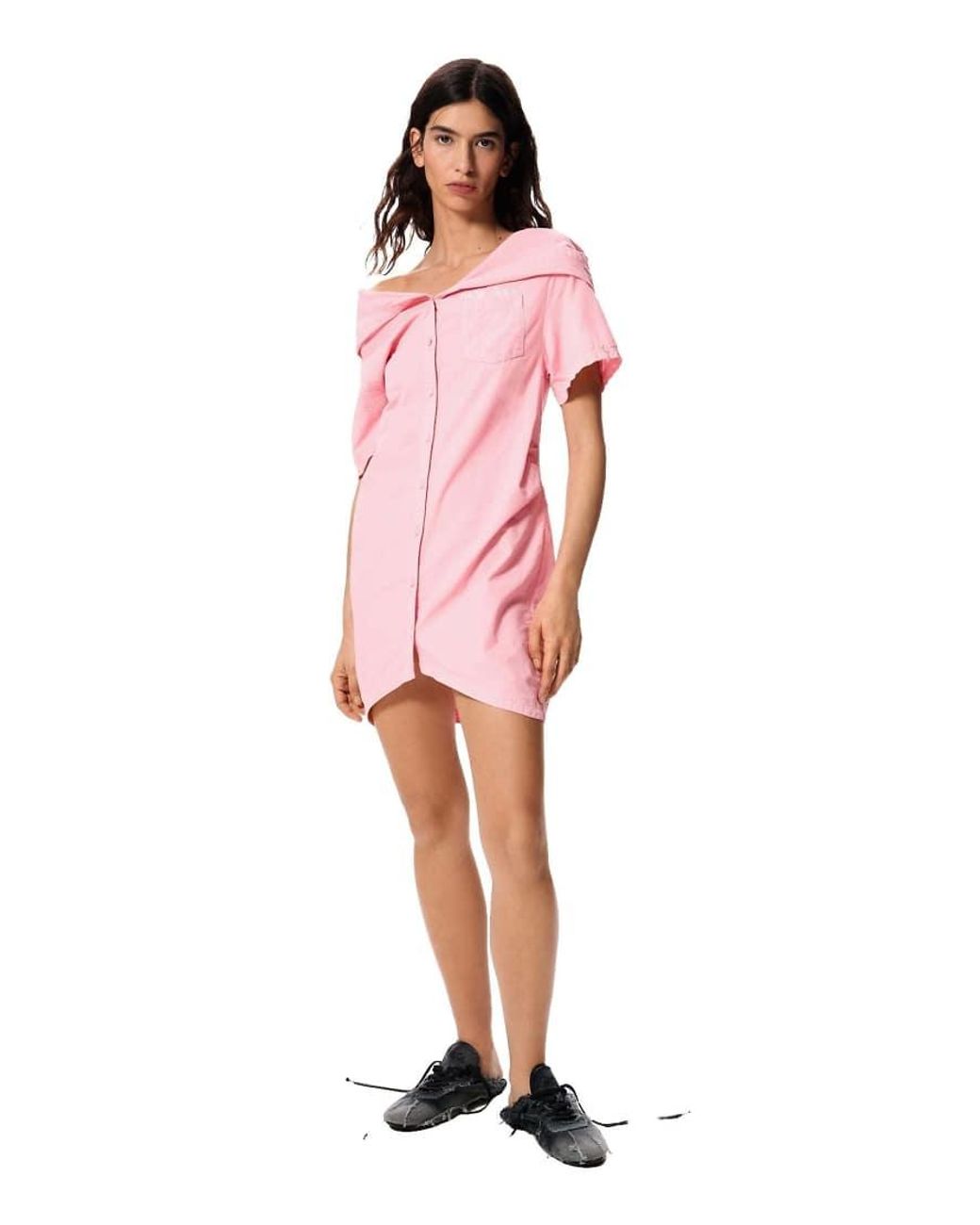 Desigual Pink Hooded Dress Masha Popova
