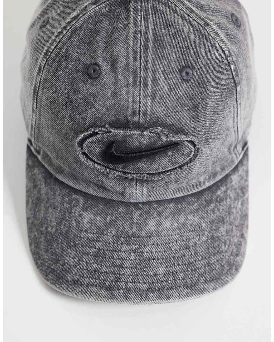 Nike Gray Club Denim Patch Cap for men