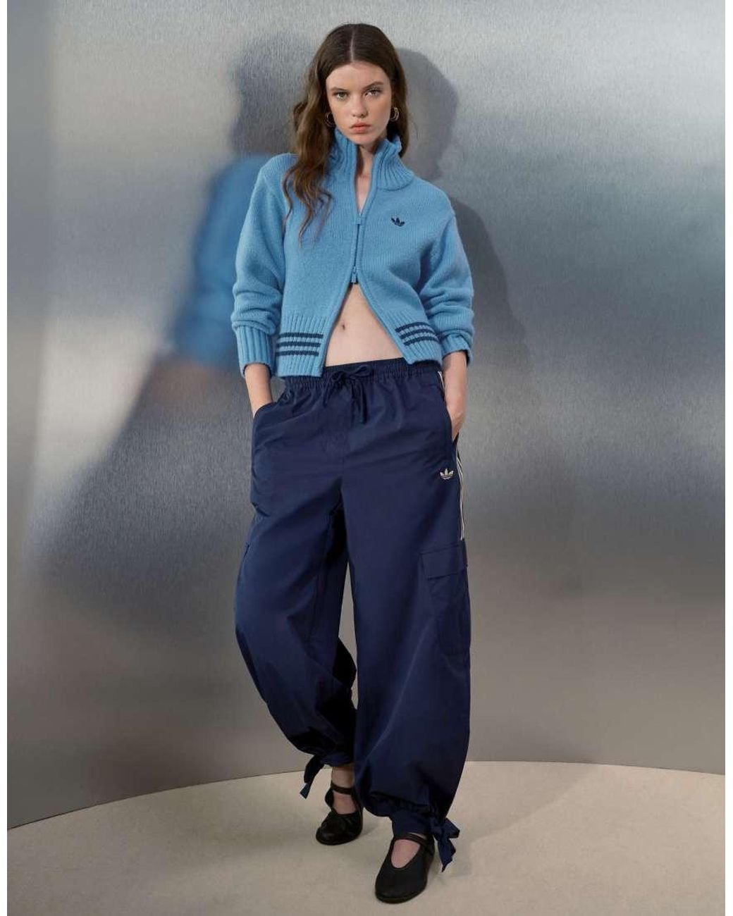 adidas Originals x ASOS Blue Regular Fit Track Jacket With Back Knitted Applique