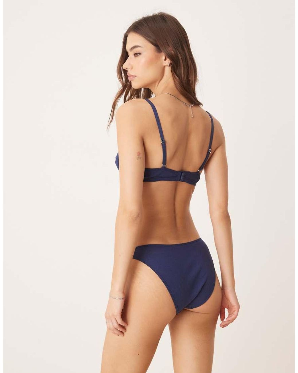 Polo Ralph Lauren Blue Rib High Leg Cheekini