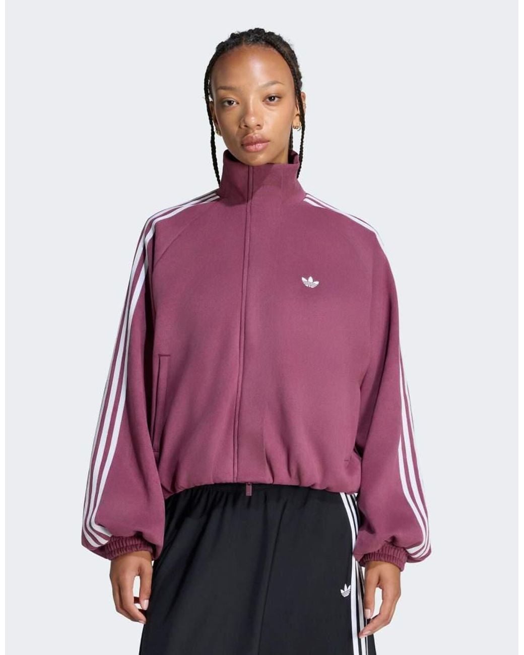 Adidas Originals Purple Faux Suede Track Jacket