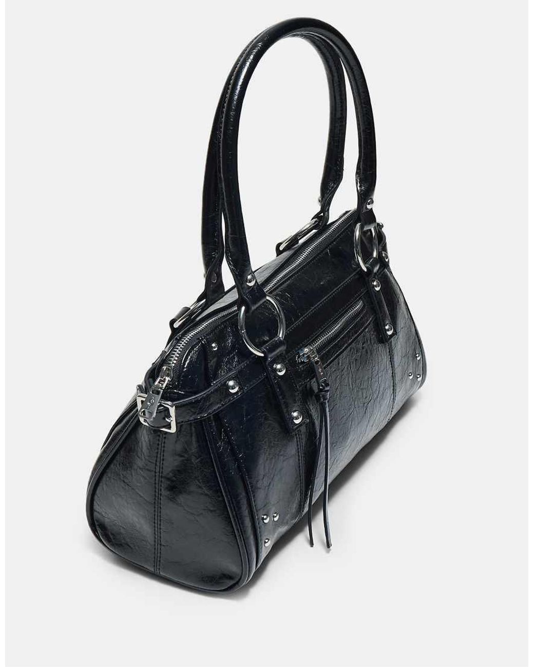 Stradivarius Blue Studded Shoulder Bag