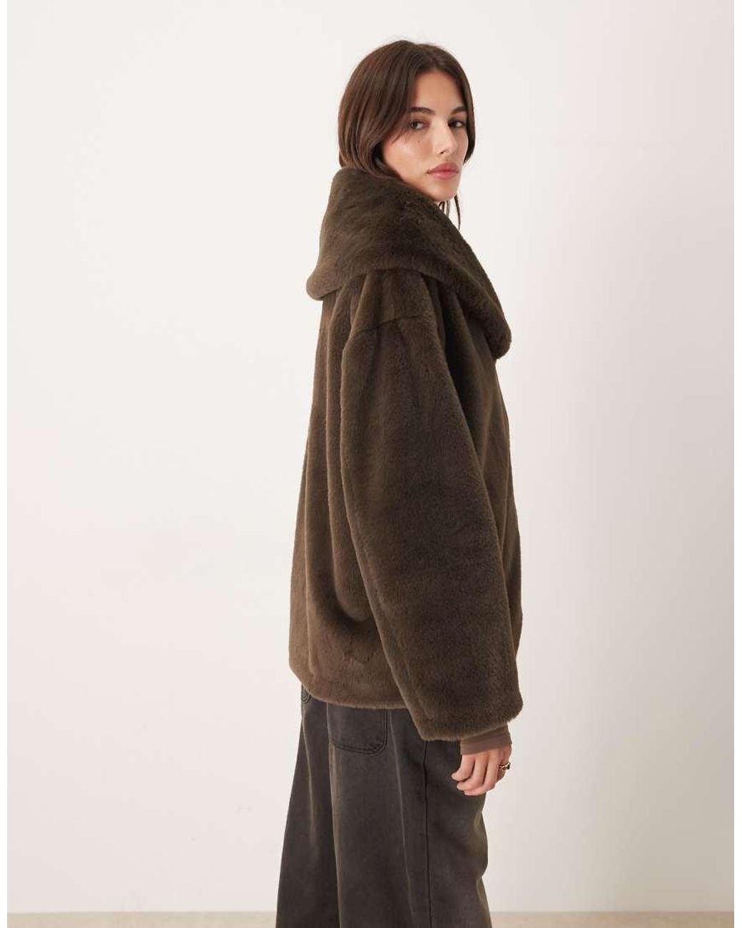 Nobody's Child Brown Tinsley Faux Fur Coat