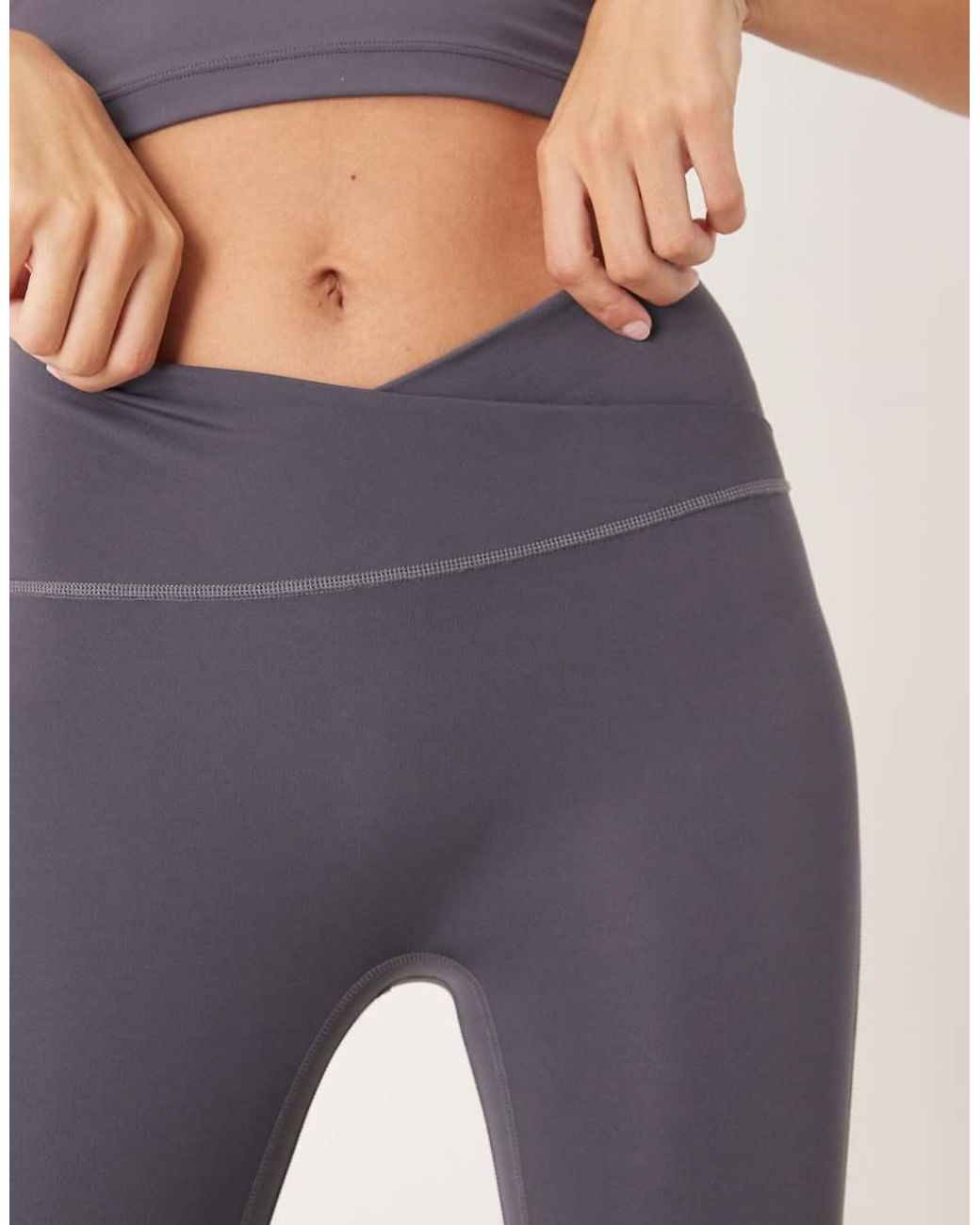 Adidas Originals Natural Three Stripes Studios Crossover Waistband leggings