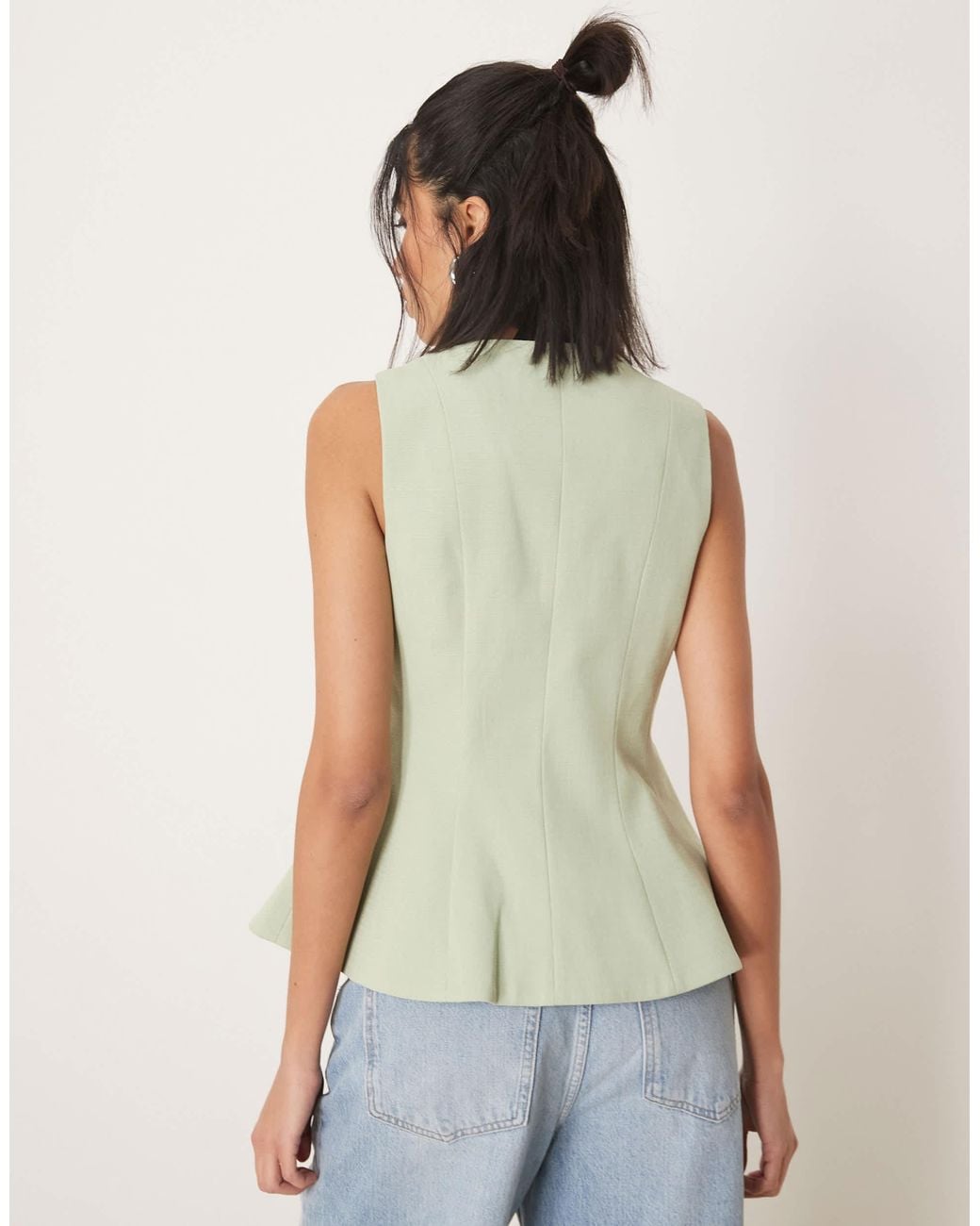 ASOS Green Peplum Vest
