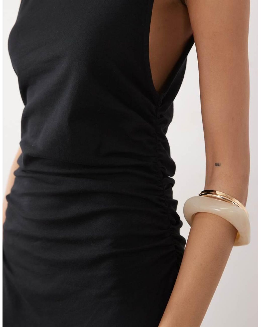 ASOS Black Sleeveless With Side Split Midi Dress