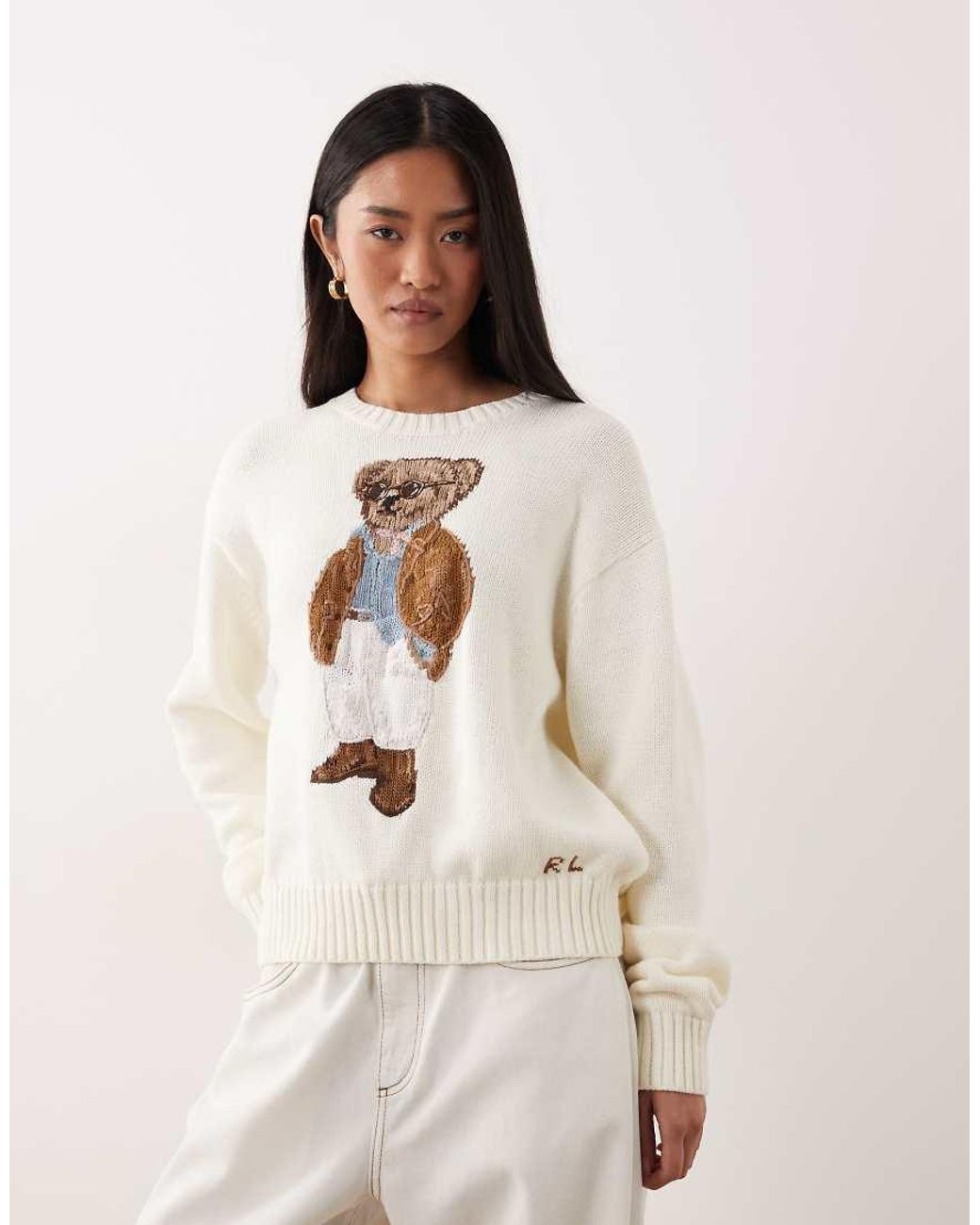 Polo Ralph Lauren Natural Bear Cotton Jumper