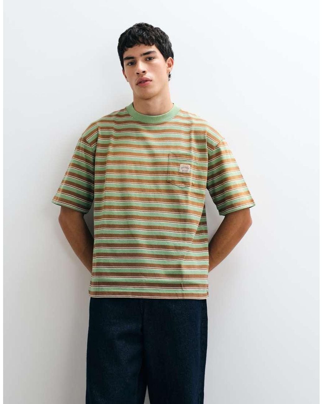 Polo Ralph Lauren Green Striped Heavyweight Relaxed Fit T-shirt for men