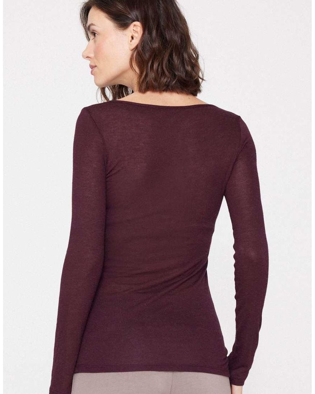 Tezenis Purple Lightweight Boat Neck Top