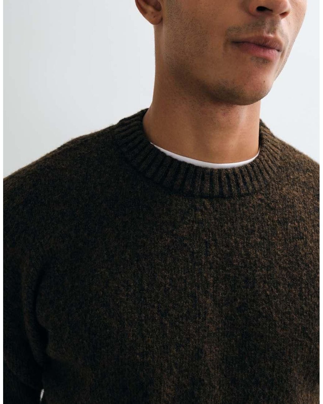 Jack & Jones Black Oversized Fluffy Jumper for men