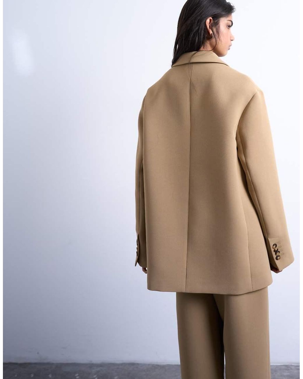 TOPSHOP Brown Oversized Slouchy Blazer