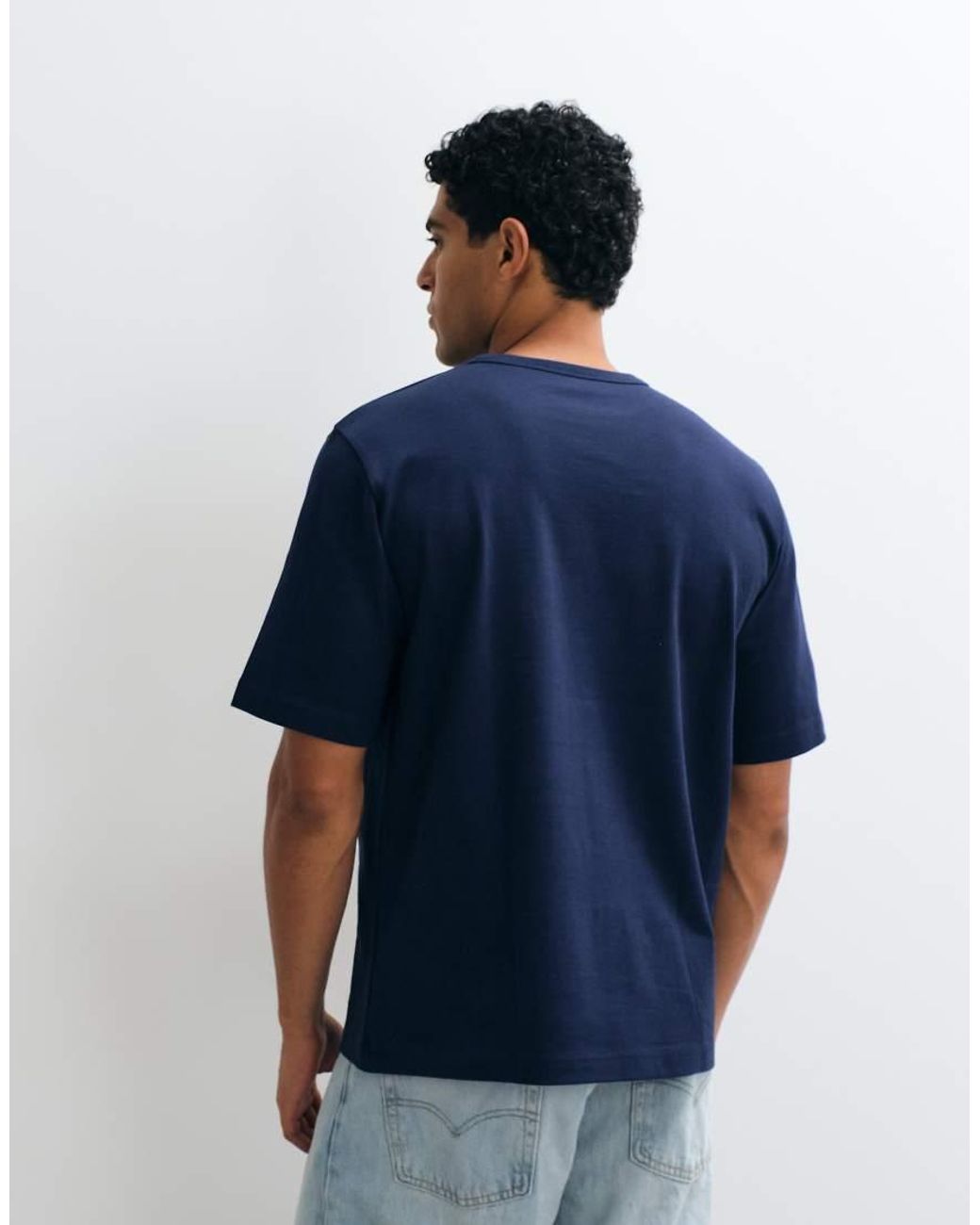 ARKET Blue Heavyweight Jersey Oversized T-shirt for men