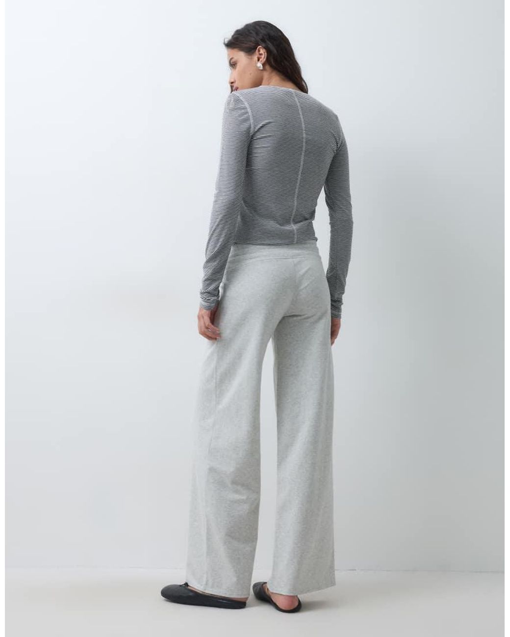 Hollister Gray Cosy Wide Leg Trousers