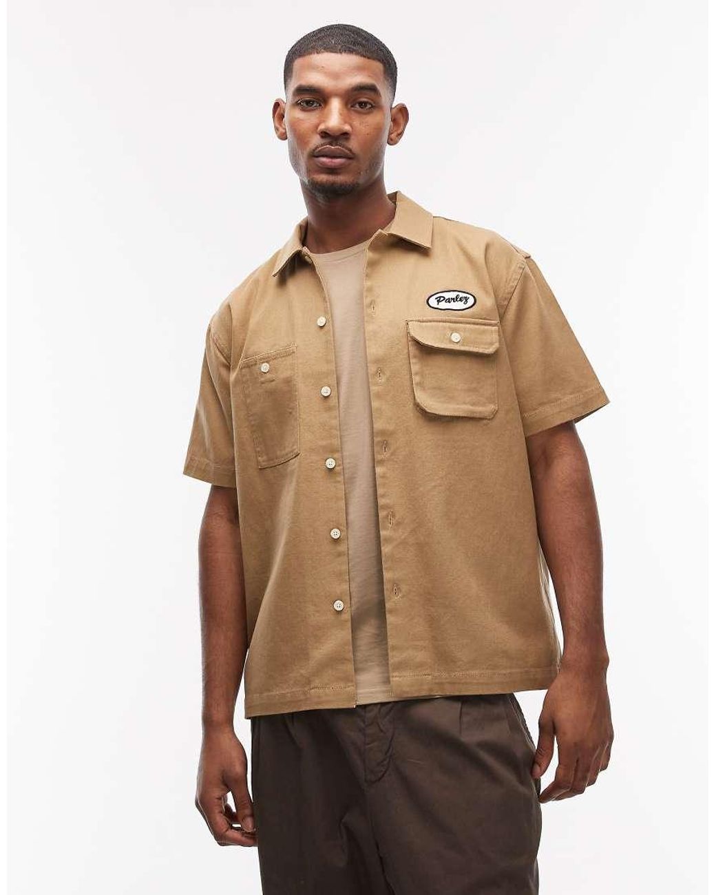 Parlez Natural Jack Short Sleeve Back Print Shirt for men