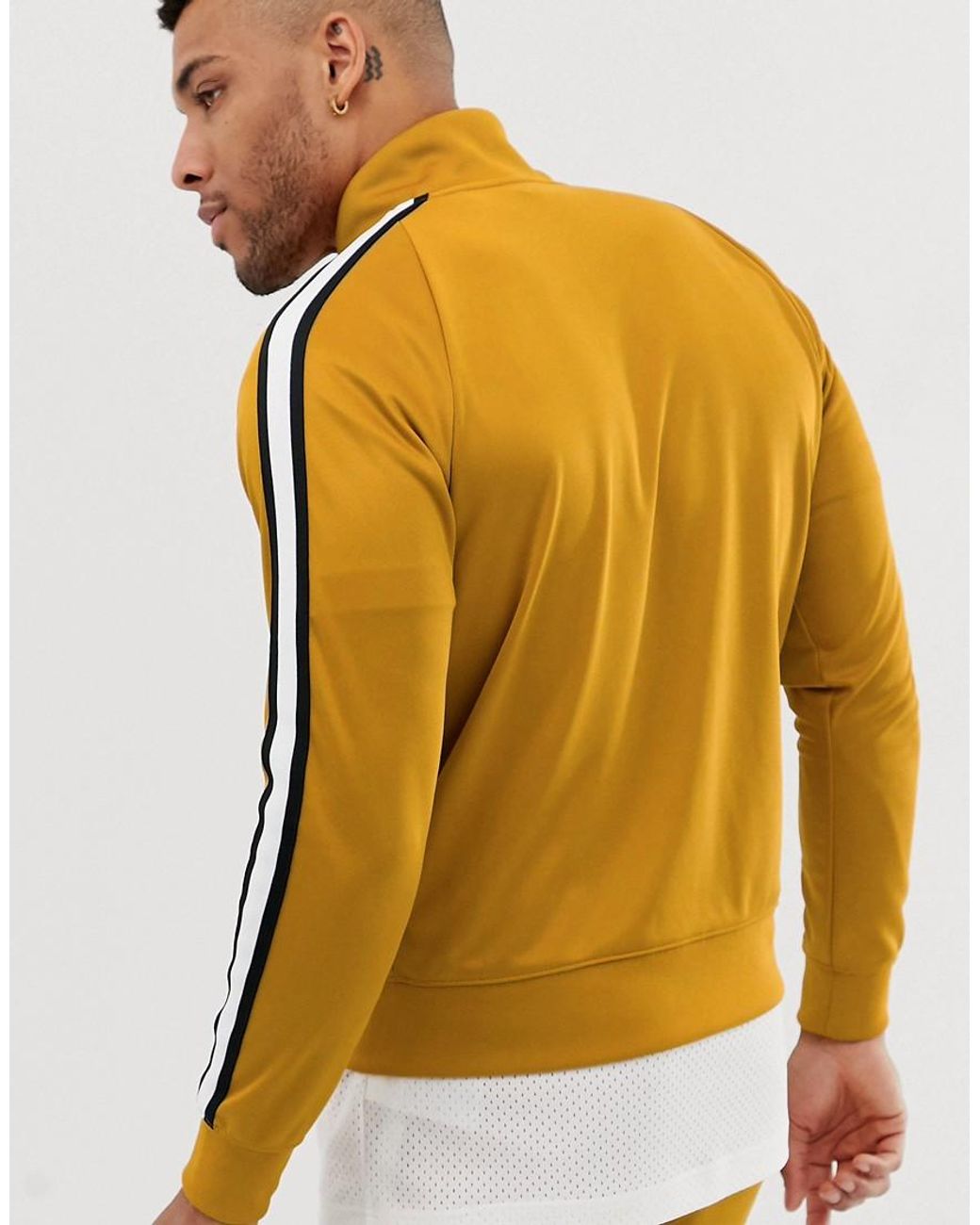 Nike Cotton Tribute Logo Track Jacket Gold in Yellow for Men | Lyst