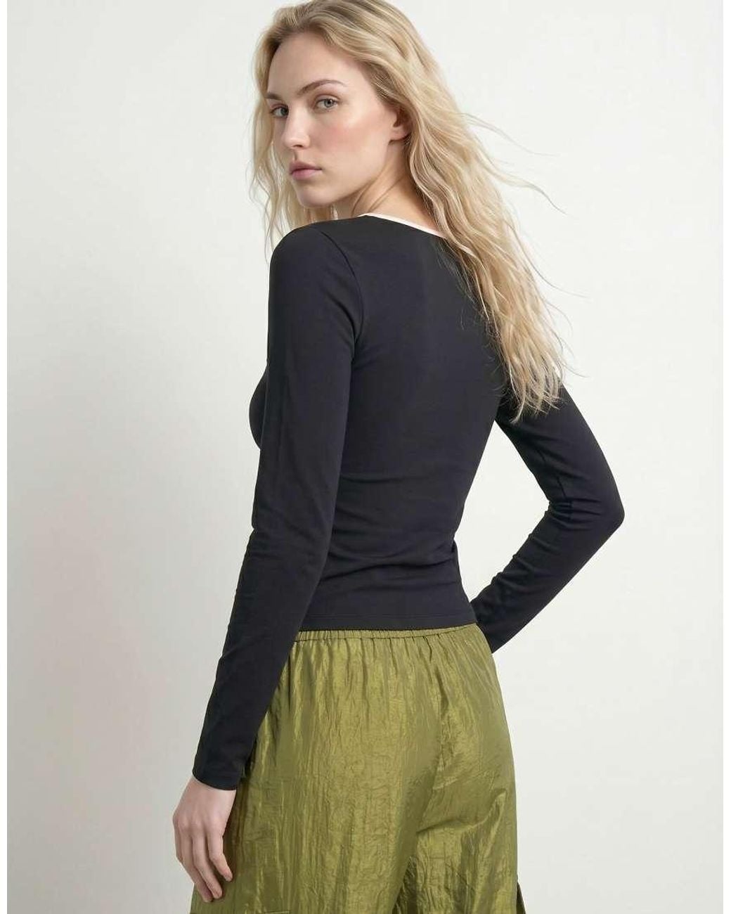 HYPEDROP Green Long Sleeved Top