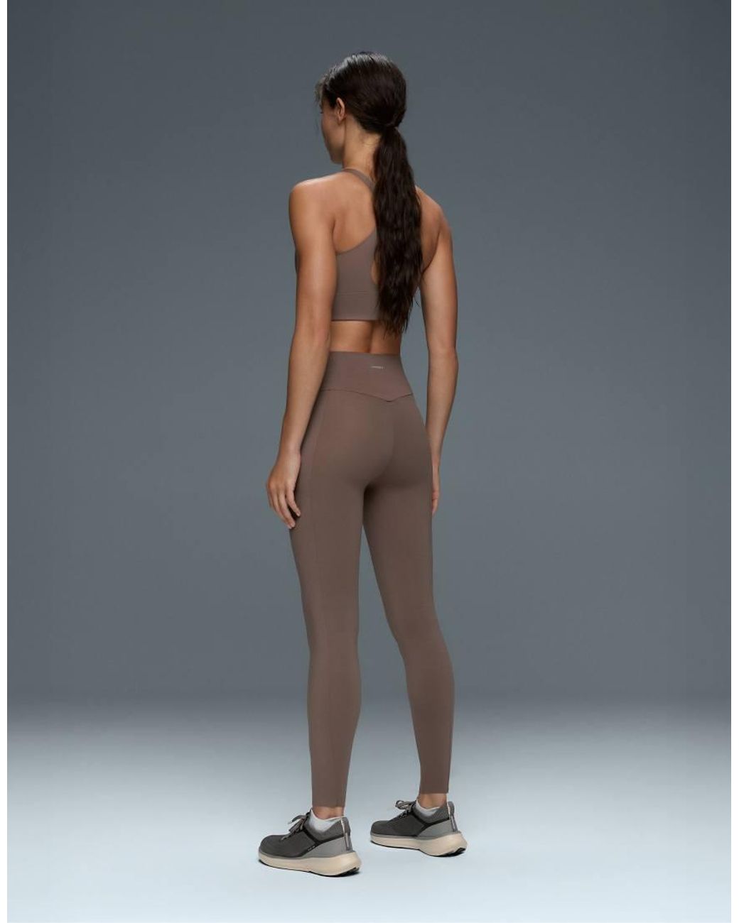Oysho Gray Light Touch Crossover Back Tank Top