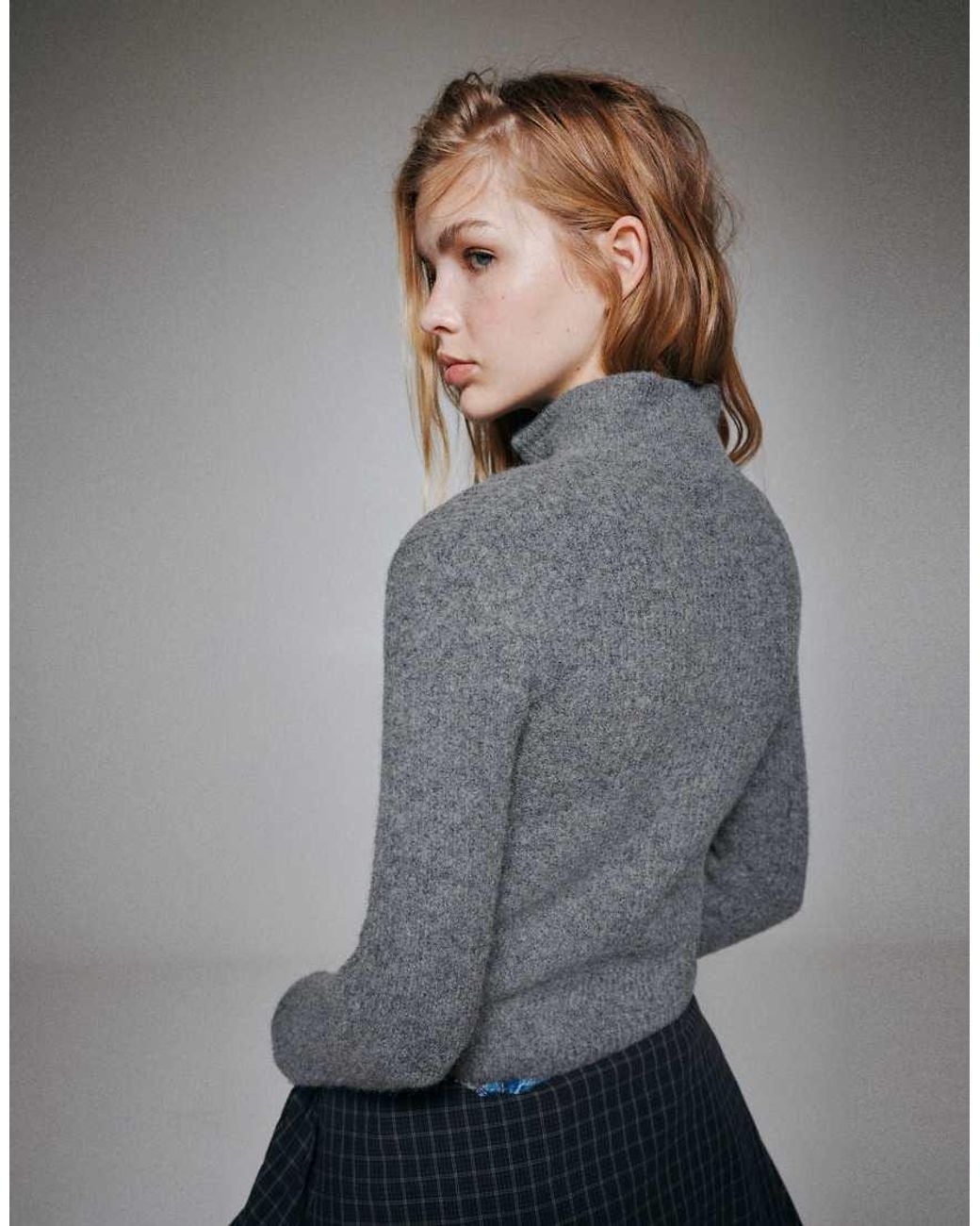 Cardigan A Coste Con Zip di Pull&Bear in Blue
