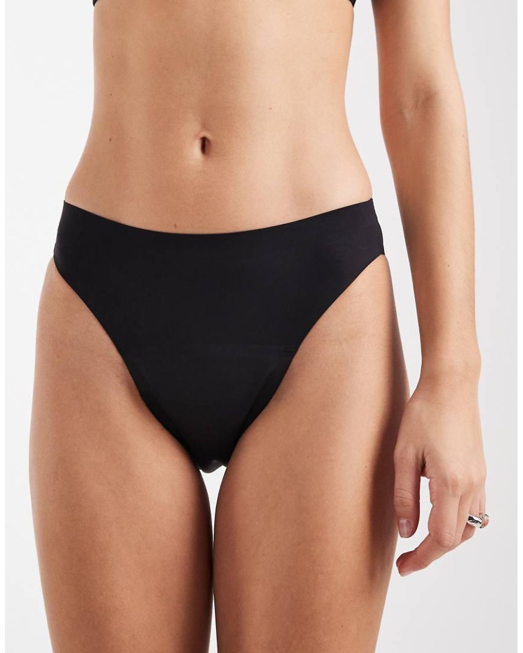 Modibodi Black Seamfree High Leg Cheeky Moderate Absorbency Period Brief