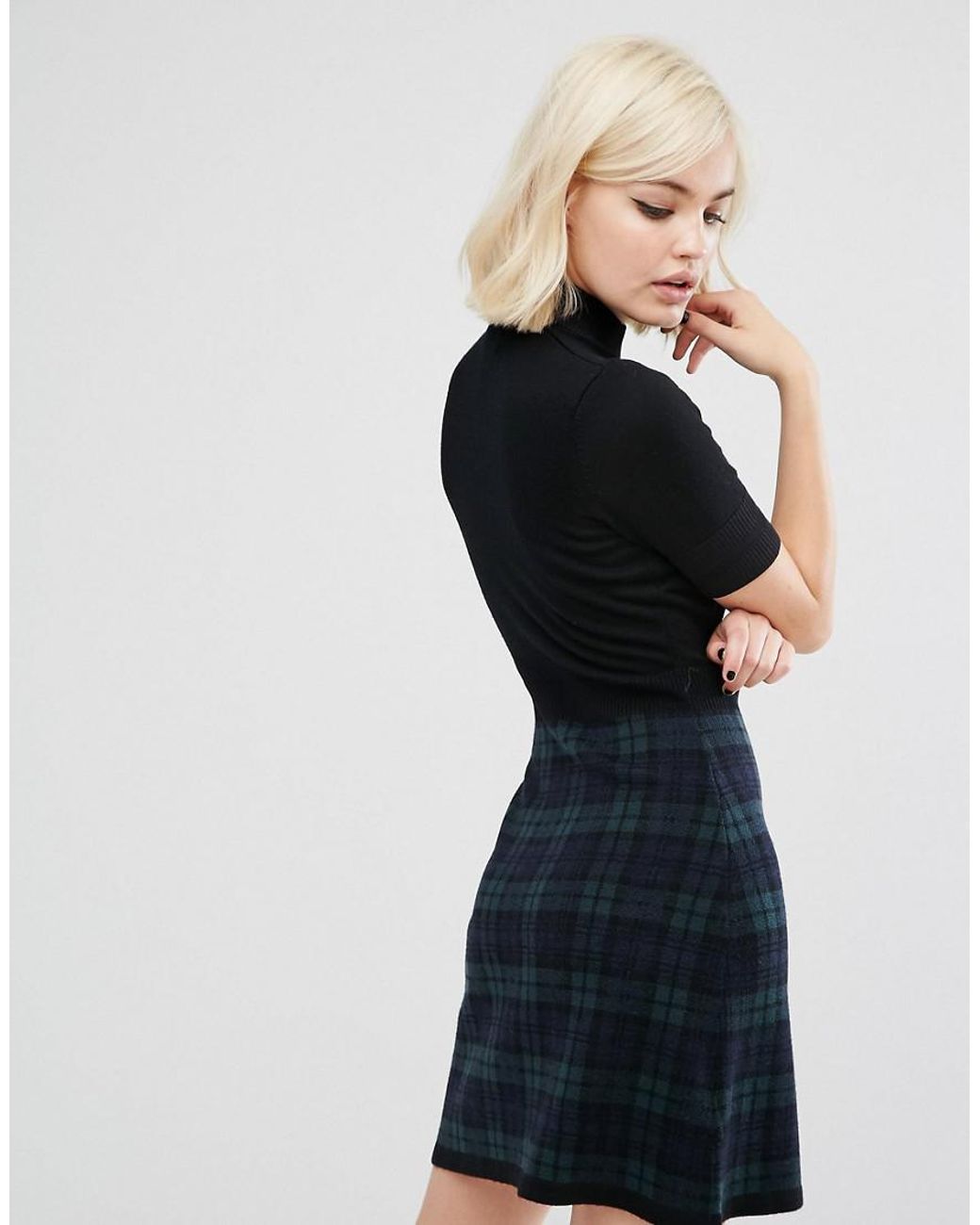 plus knitted dress Plus/Reg Short Sleeve Square Neck Knit Dress 3X