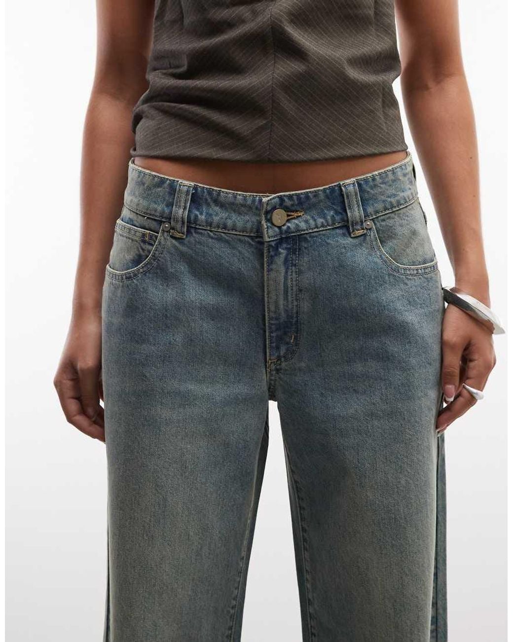Abrand Jeans Gray 99 Mid Rise Baggy Jeans