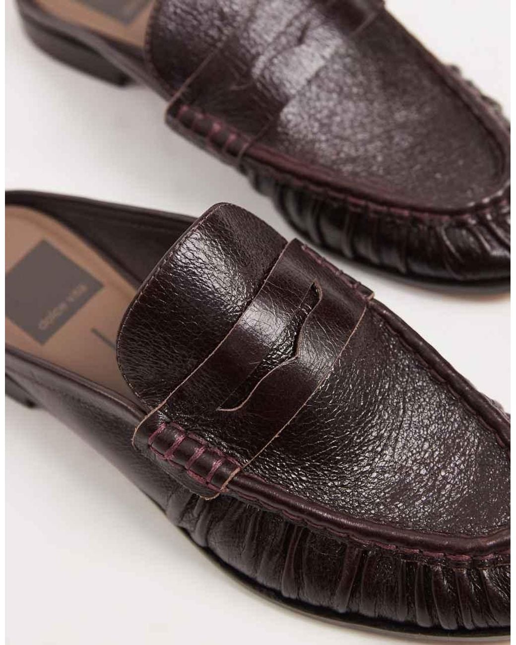 Dolce Vita Brown Betzy Ruched Loafer Mules