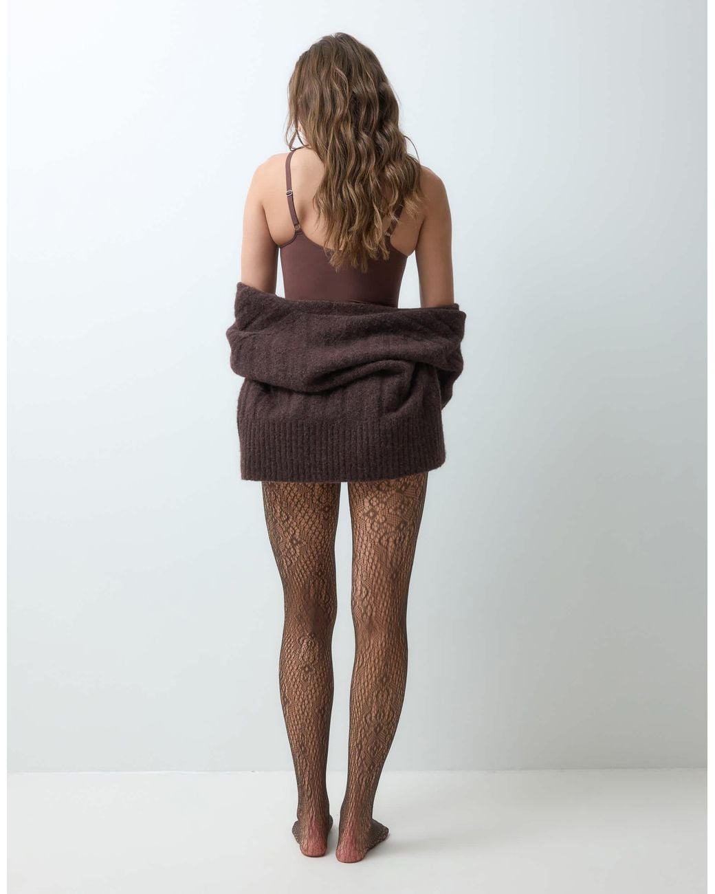 Vero Moda Brown Lace Tights