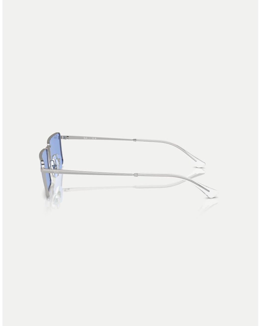 Ray-Ban Blue Emy Rectangle Sunglasses With Lens
