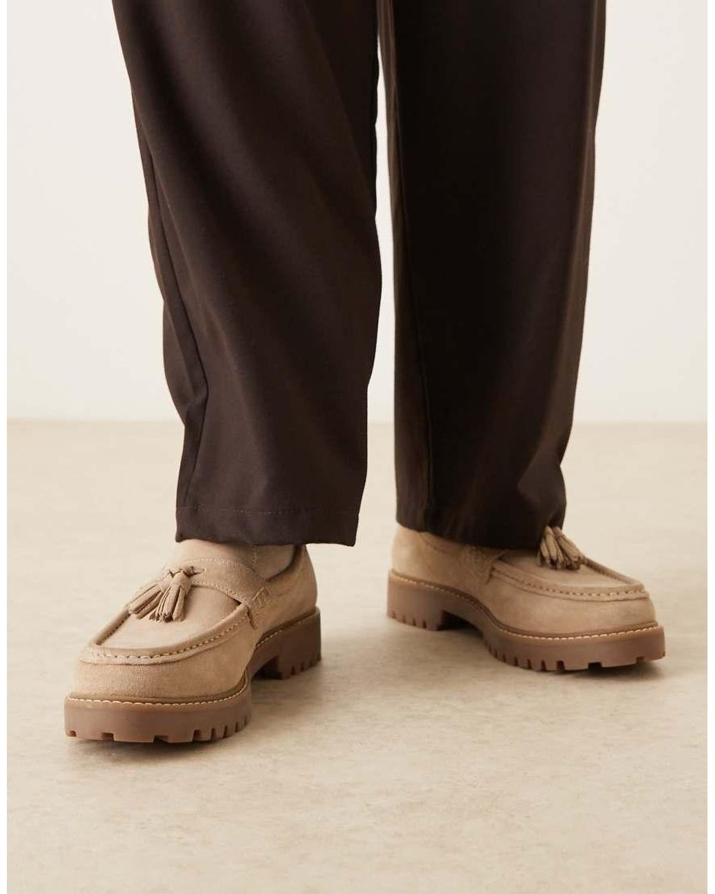 Walk London Brown Sean Tassel Loafer for men