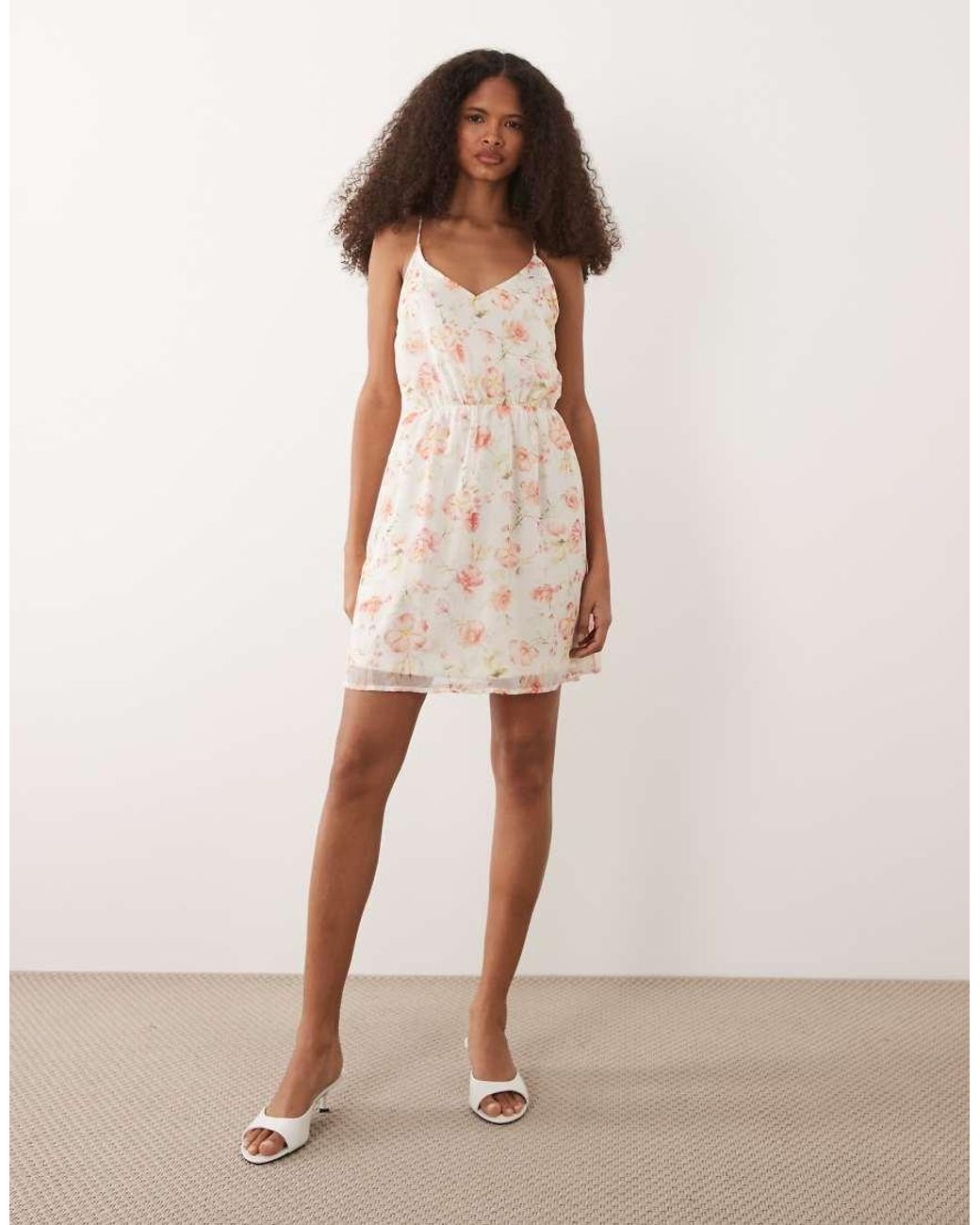 Vila Natural Woven Cami Mini Dress