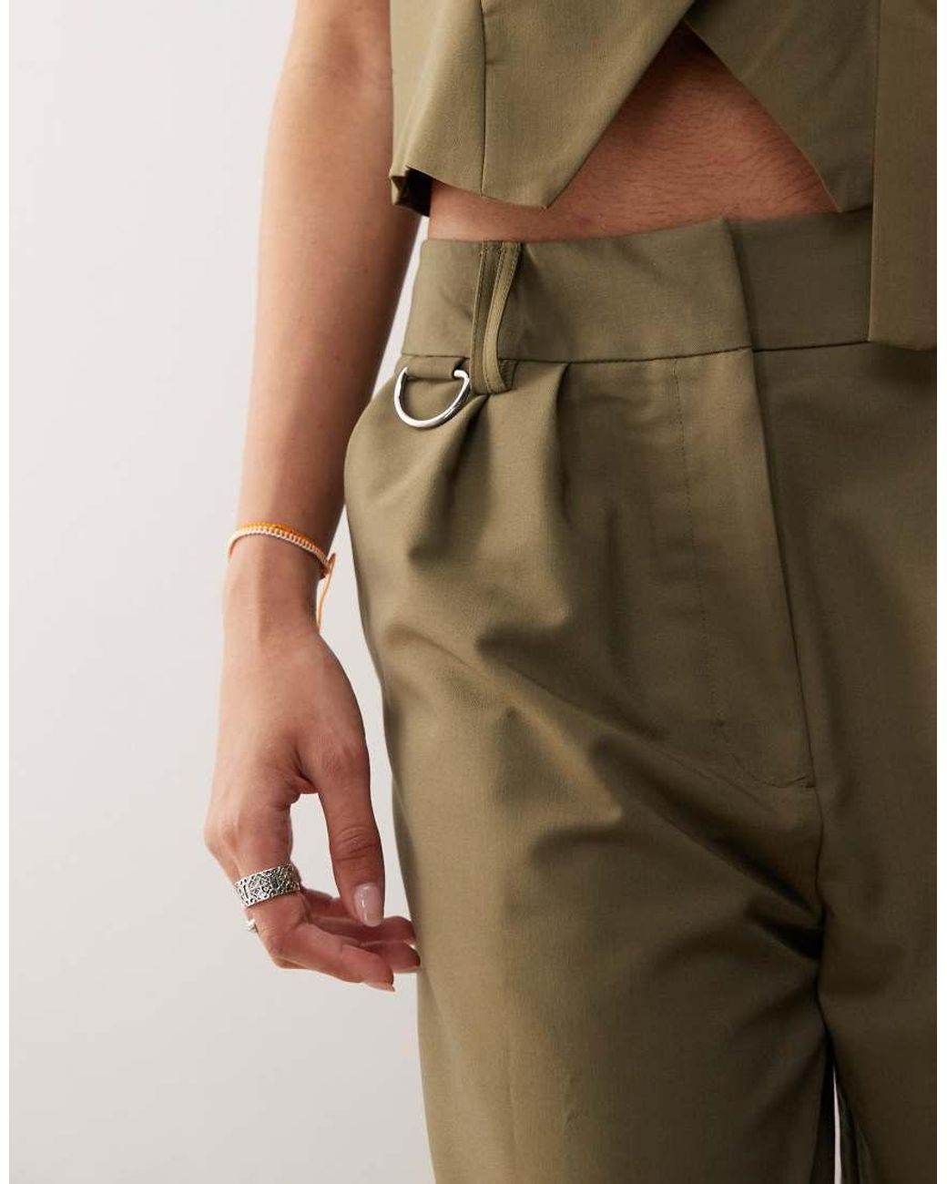 Collusion Natural Wide Leg Tailored Trouser Co-ord
