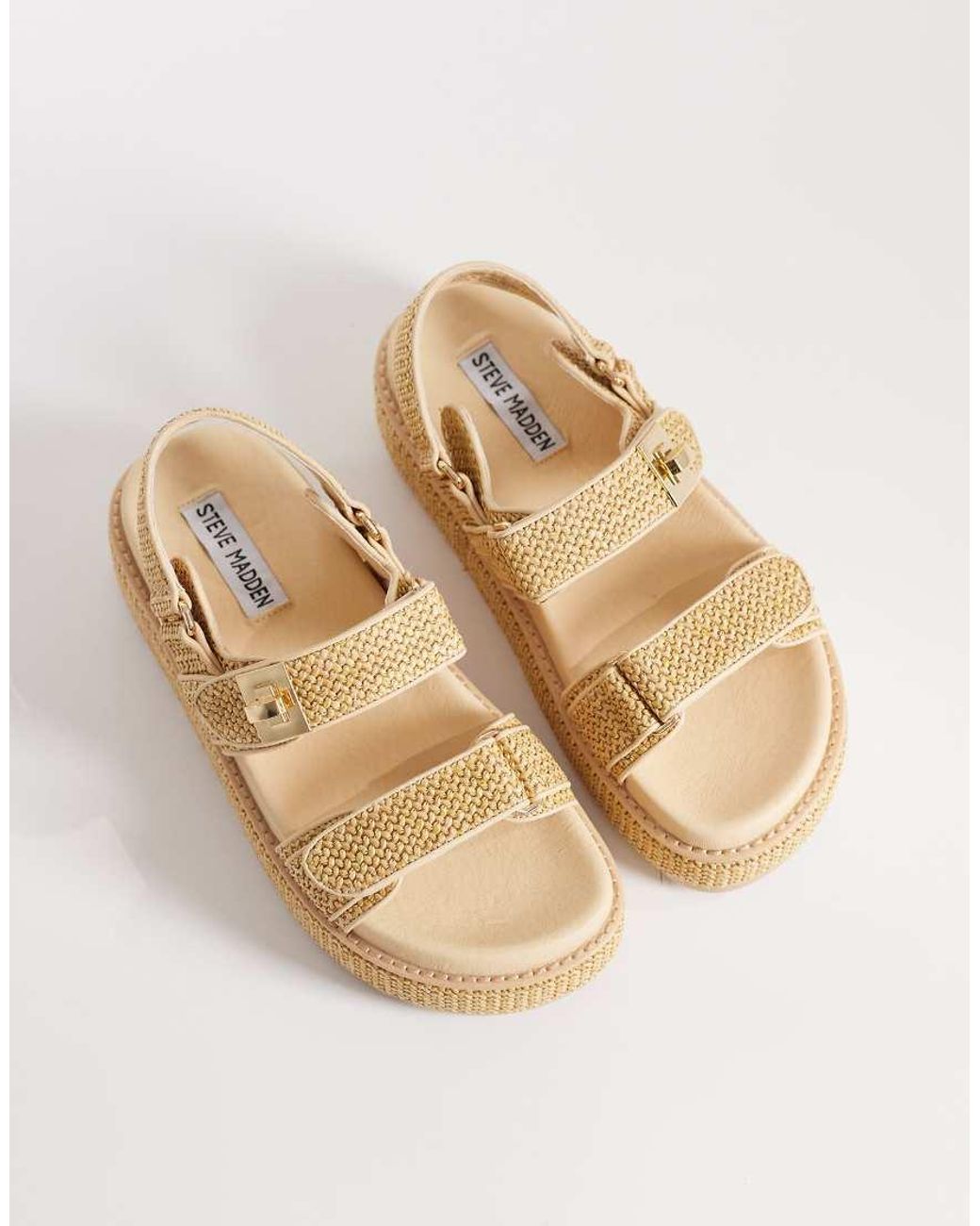 Steve Madden Natural Bigmona Flatform Sandals